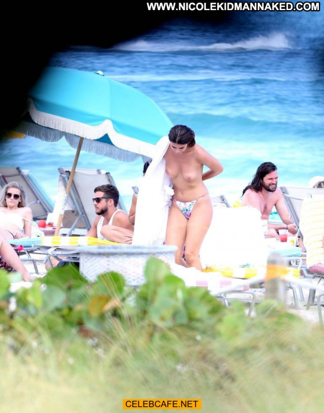 Nima Benati The Beach Posing Hot Celebrity Beautiful Babe Topless