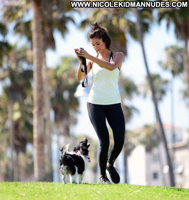 Nina Dobrev Los Angeles  Posing Hot Park Paparazzi Celebrity Babe