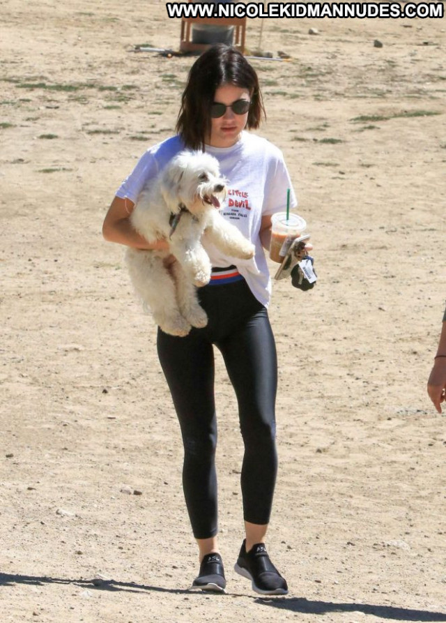 Lucy Hale Dog Park Babe Beautiful Celebrity Paparazzi Park Posing Hot