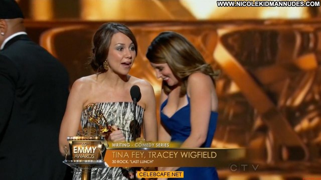 Tina Fey Emmy Awards Celebrity Nipple Slip Posing Hot Oops Beautiful