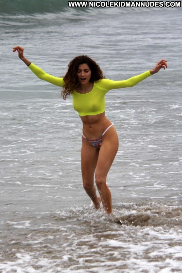 Blanca Blanco The Beach In Malibu Paparazzi Bikini Babe Posing Hot