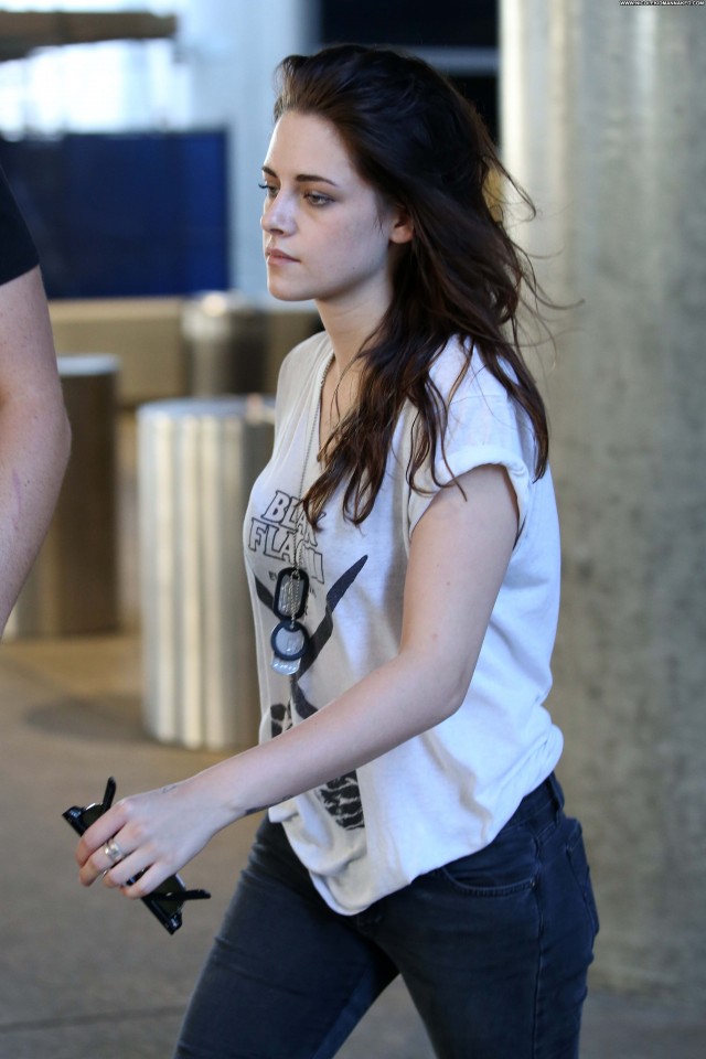 Kristen Stewart Lax Airport Candids Beautiful Celebrity Posing Hot