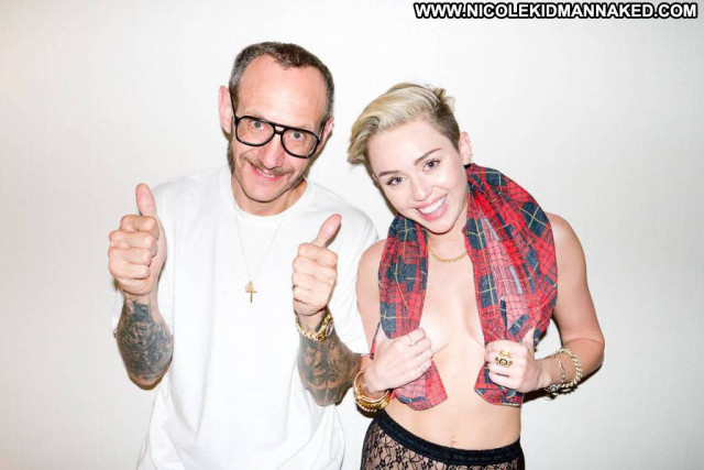 Miley Cyrus No Source Celebrity Braless Posing Hot See Through Babe
