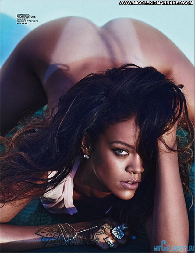 Rihanna No Source Celebrity Magazine Posing Hot Nude Topless Babe